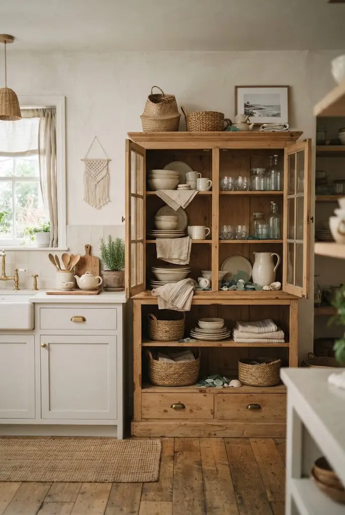 31 Coastal Boho Kitchen Ideas for a Light and Airy Beachy Feel