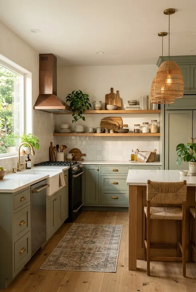 21 Boho Kitchen Cabinets and Design Elements for a Warm Space