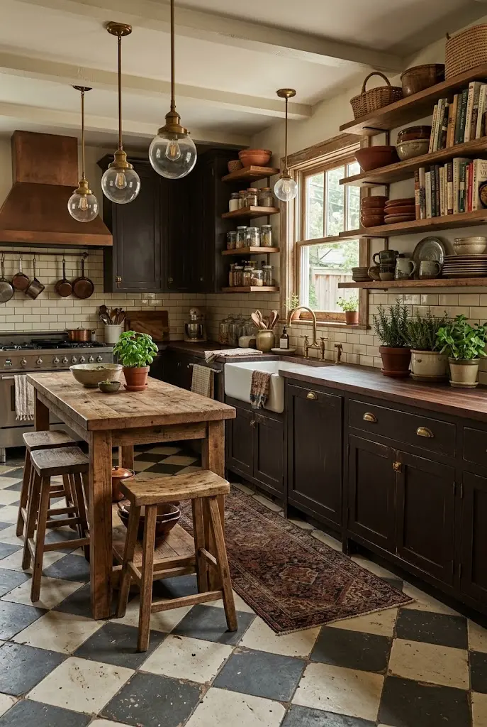 24 Dark Boho Kitchen Inspirations for a Moody Vintage Look